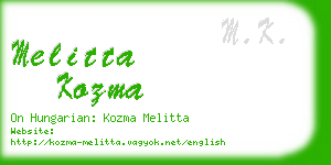 melitta kozma business card